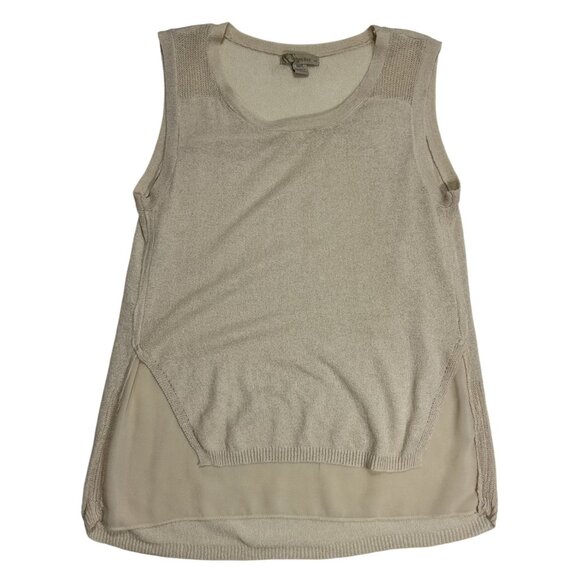 Urban Day Size M/L Women Sleeveless Knit Tank Top With Sheer Side Panels - Picture 3 of 5